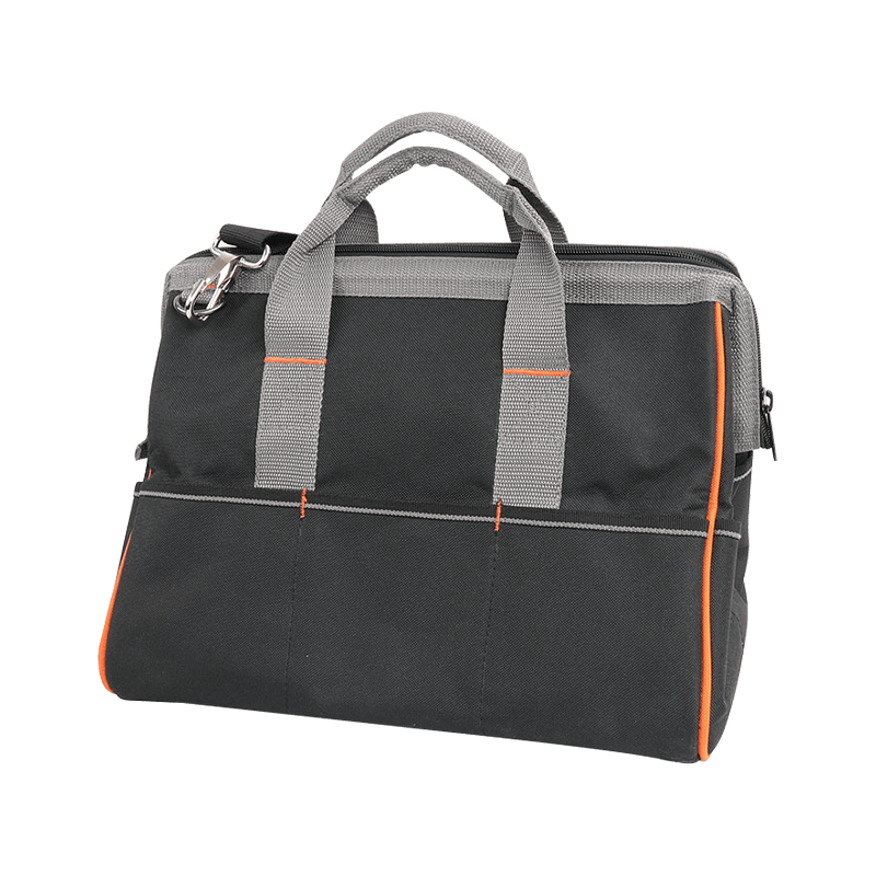 300er-Serie 14'Orange Grey Werkzeugtasche mit großer Öffnung Gartenwerkzeugtasche mit Schultergurt JKB-222B 14