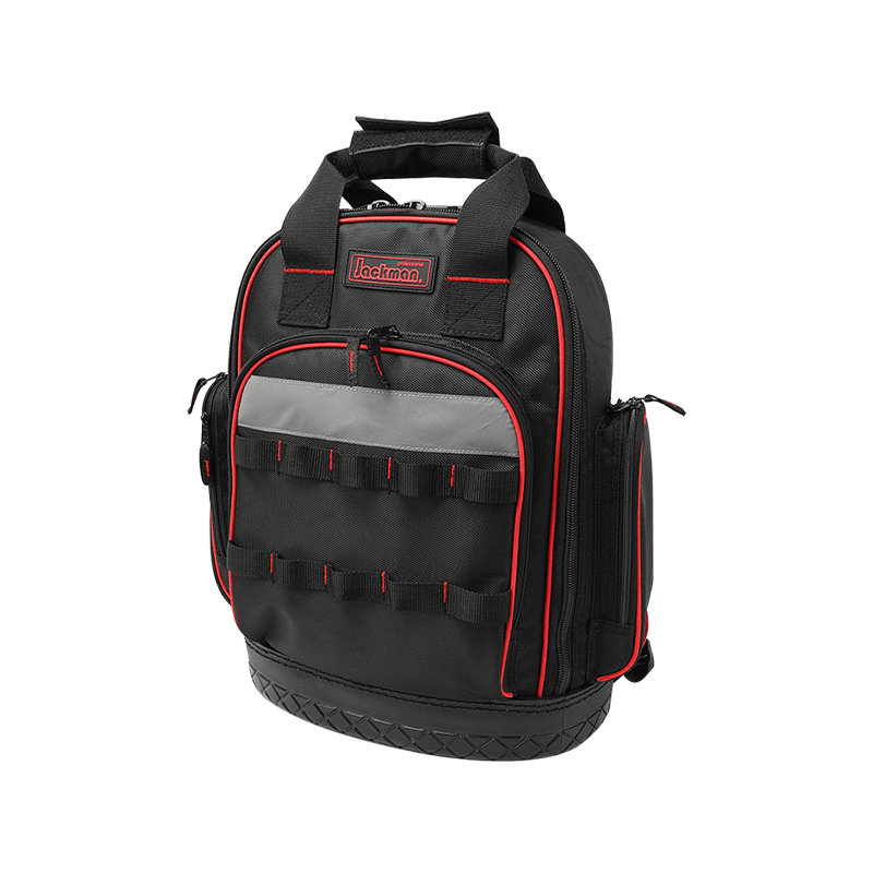 WERKZEUGRUCKSACK MIT HOCHLEISTUNGSHARTEM BODEN, 5 CM BREITER REFLEXSTREIFEN JKB-639H19