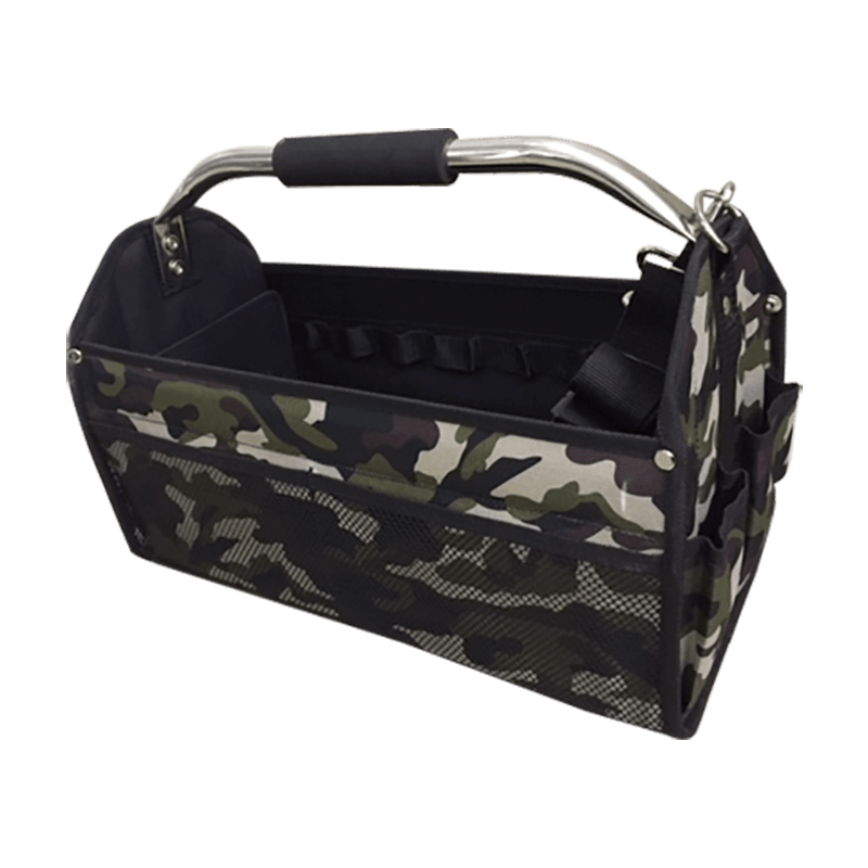 17 'Faltbare offene Werkzeugtasche Camo mit Rohrgriff JKB-295E16-CA
