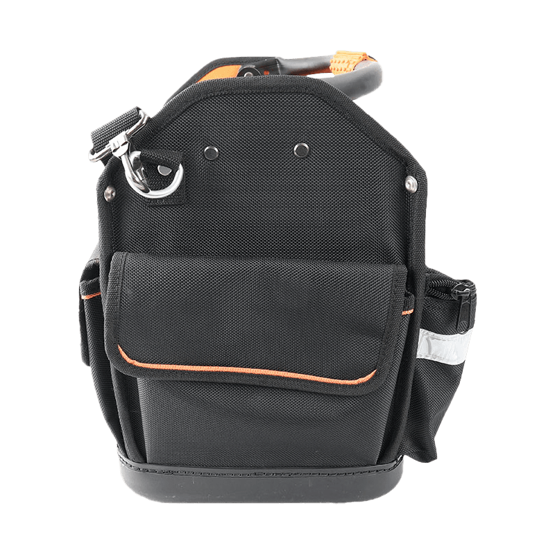 16' DREHBARER WERKZEUGTASCHE MIT WASSERDICHTEM PP-BODEN MIT GRIFF AUS WASSERDICHTEM STAHL, SERIE 600 SCHWARZ/ORANGE, HERGESTELLT AUS 1680D JKB-862B14